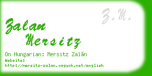 zalan mersitz business card